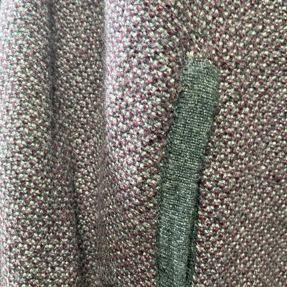 Jos A Bank Reserve Cardigan Mens XL Purple-Gray Full Zip Elbow Patch Hipster Dad - Picture 7 of 8
